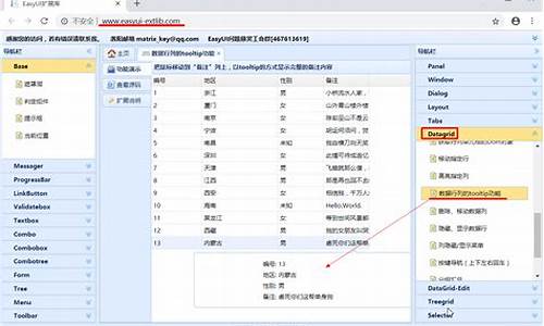 easyui datagrid 源码